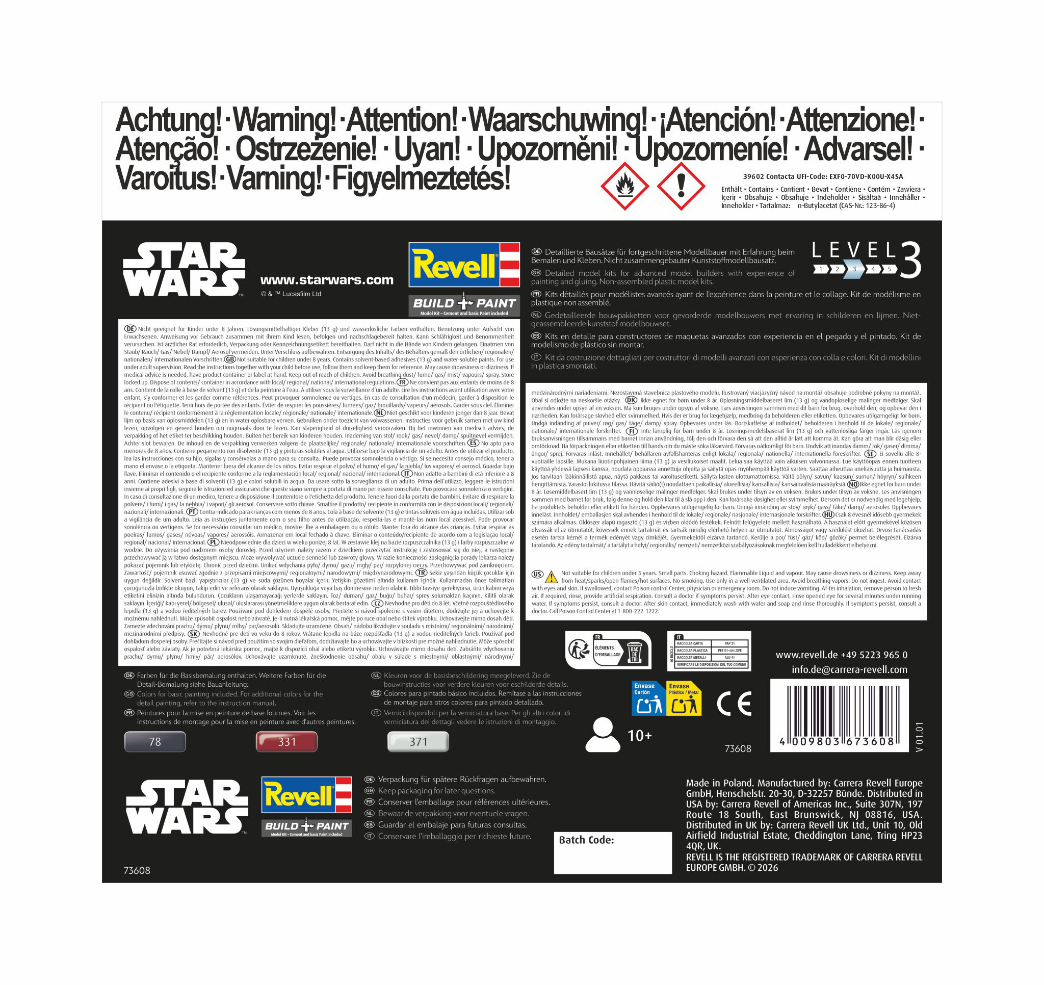 Starter Kit SW 73608 - ARC-170 Fighter (1:83)