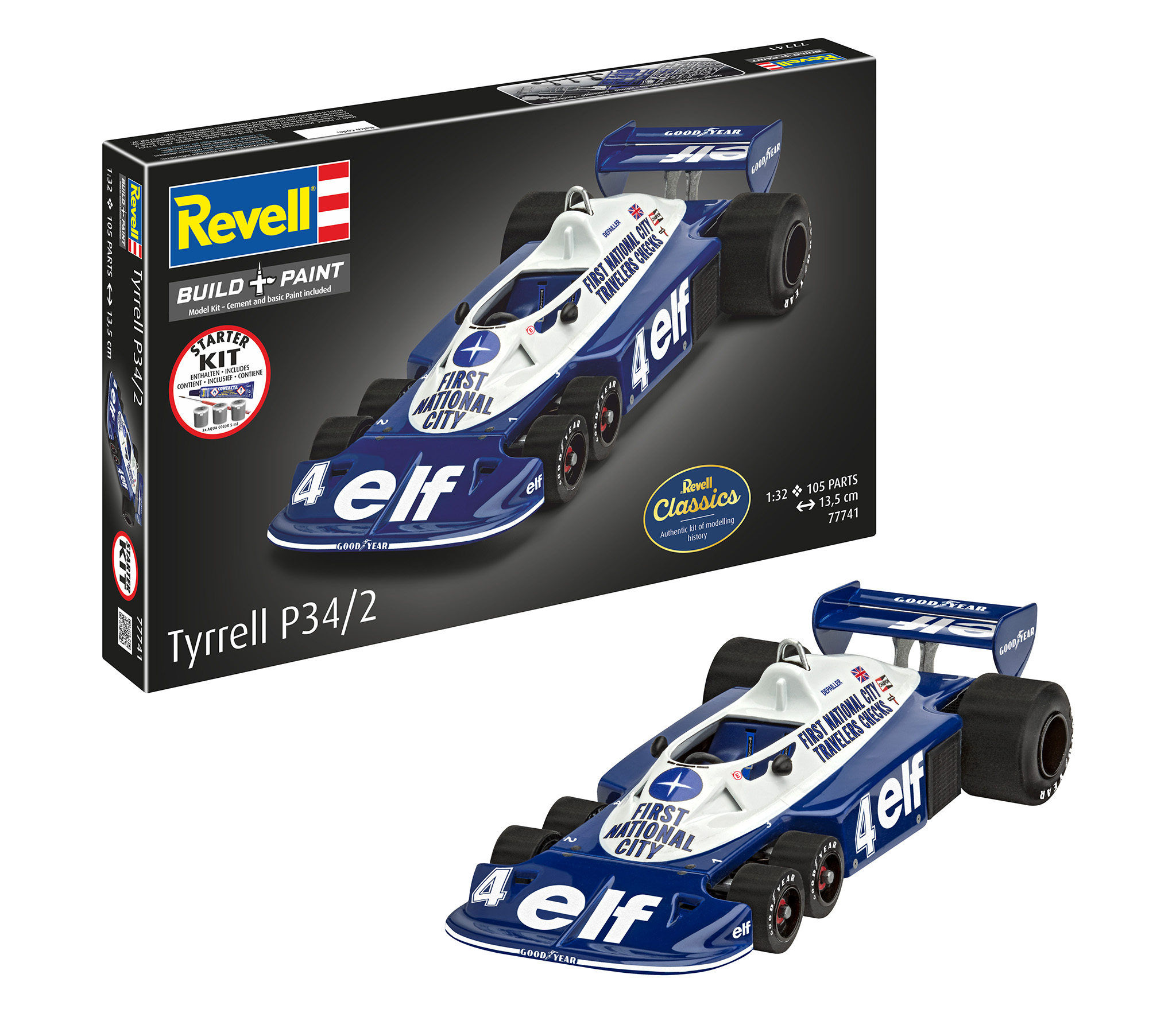 Starter Kit auto 77741 - Tyrell P34/2 6-Wheeler (1:32)