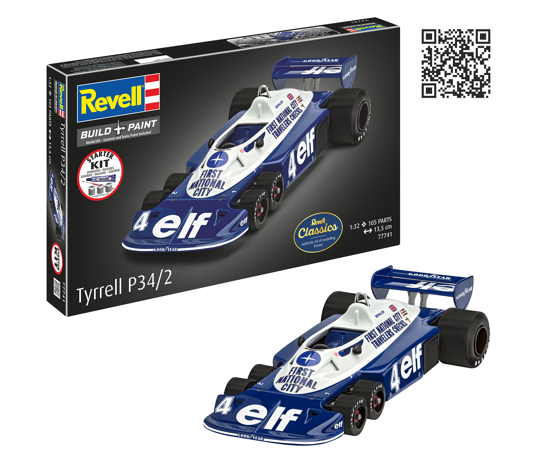 Starter Kit auto 77741 - Tyrell P34/2 6-Wheeler (1:32)