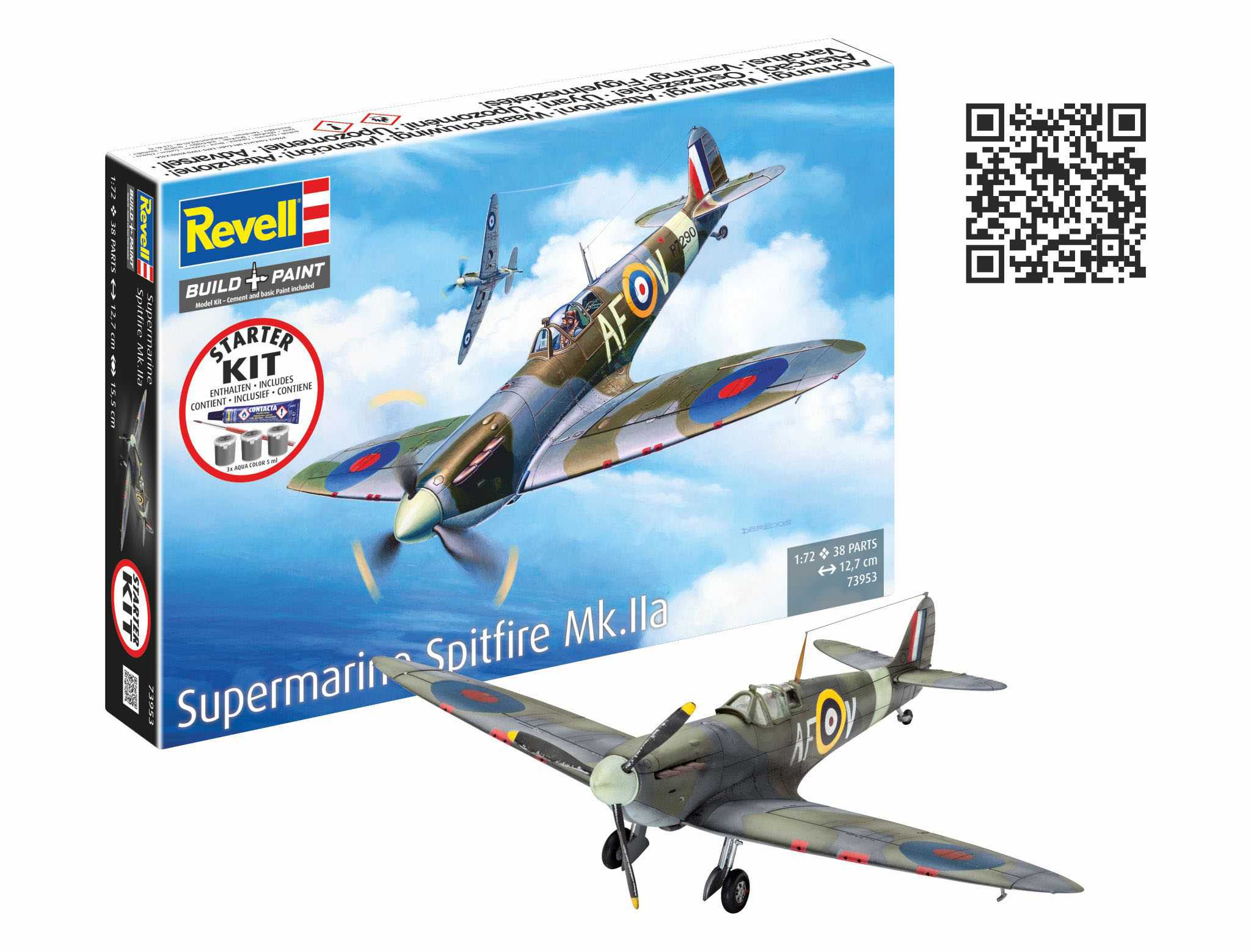 Starter Kit letadlo 73953 - Spitfire Mk.IIa (1:72)