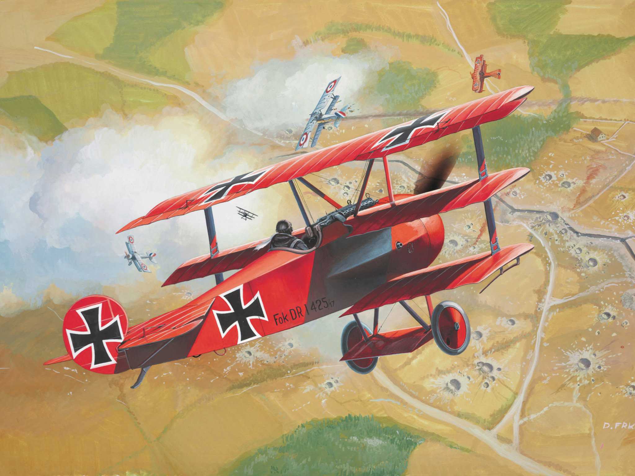 Starter Kit letadlo 74116 - Fokker DR.1 Triplane (1:72)
