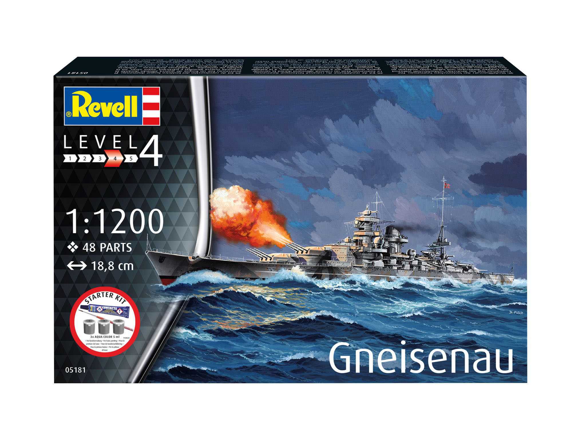 Starter Kit loď 75181 - Battleship Gneisenau (1:1200)