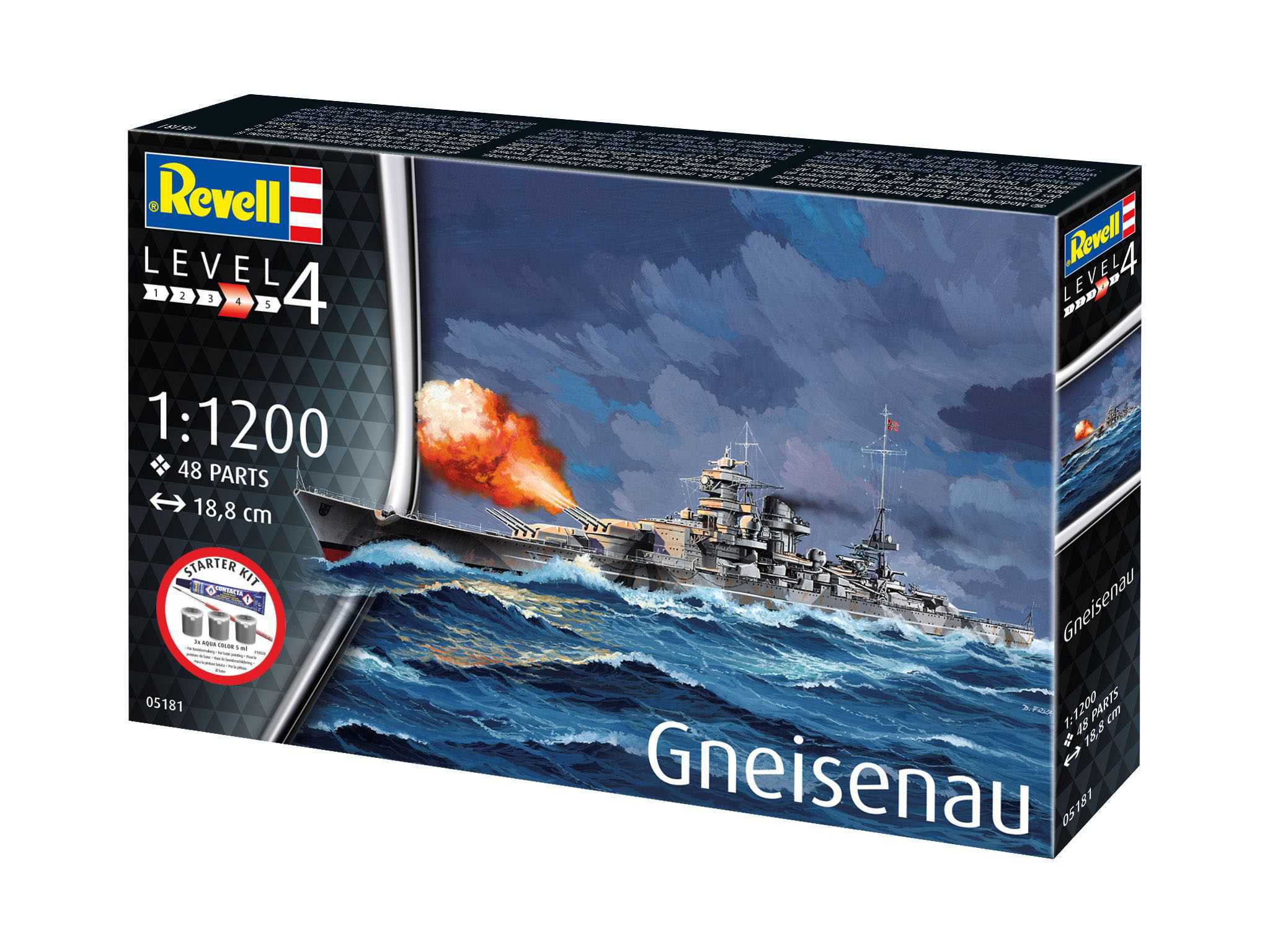 Starter Kit loď 75181 - Battleship Gneisenau (1:1200)