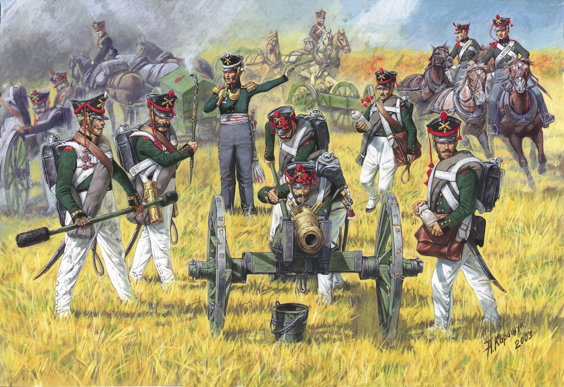Wargames (AoB) figurky 8022 - Russian Foot Artillery 1812-1814 (1:72)