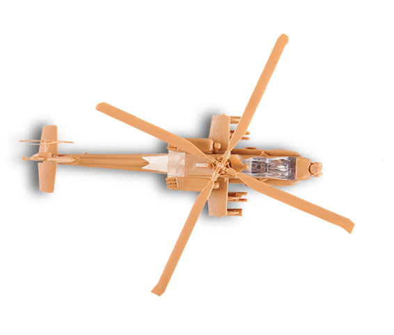 Wargames (HW) vrtulník 7408 - AH-64 Apache Helicopter (1:144)