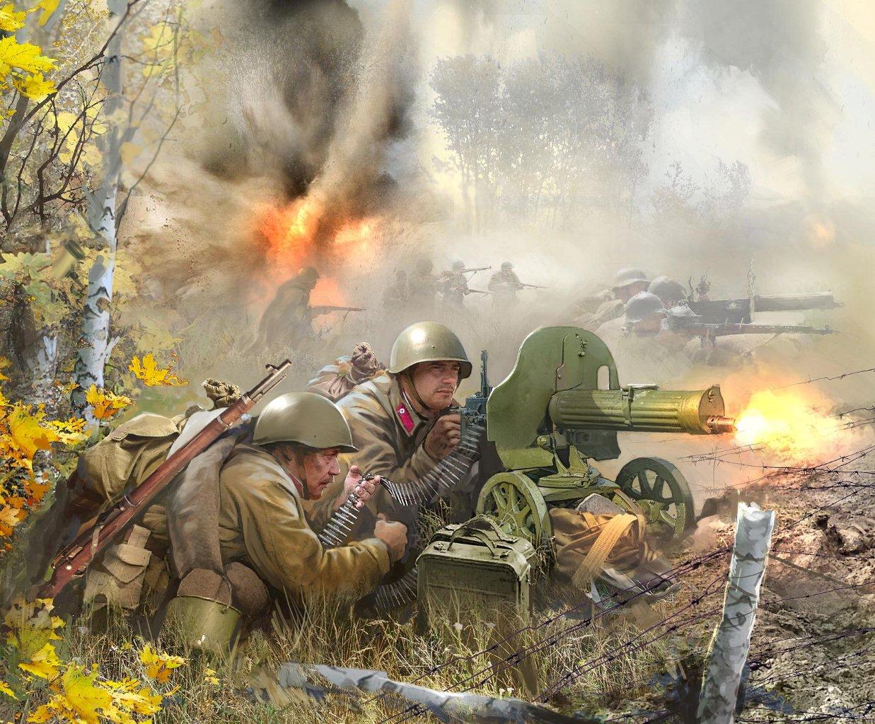 Wargames (WWII) figurky 6104 - Soviet Machinegun Crew 1941 (1:72)