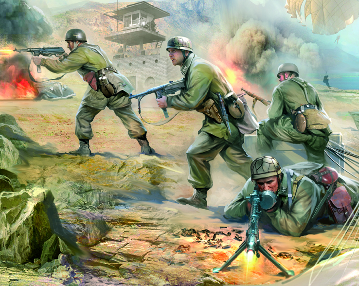 Wargames (WWII) figurky 6136 - German Paratroops (1:72)