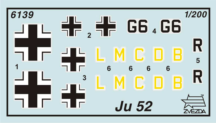 Wargames (WWII) letadlo 6139 - Junkers Ju-52 Transport Plane (1:200)