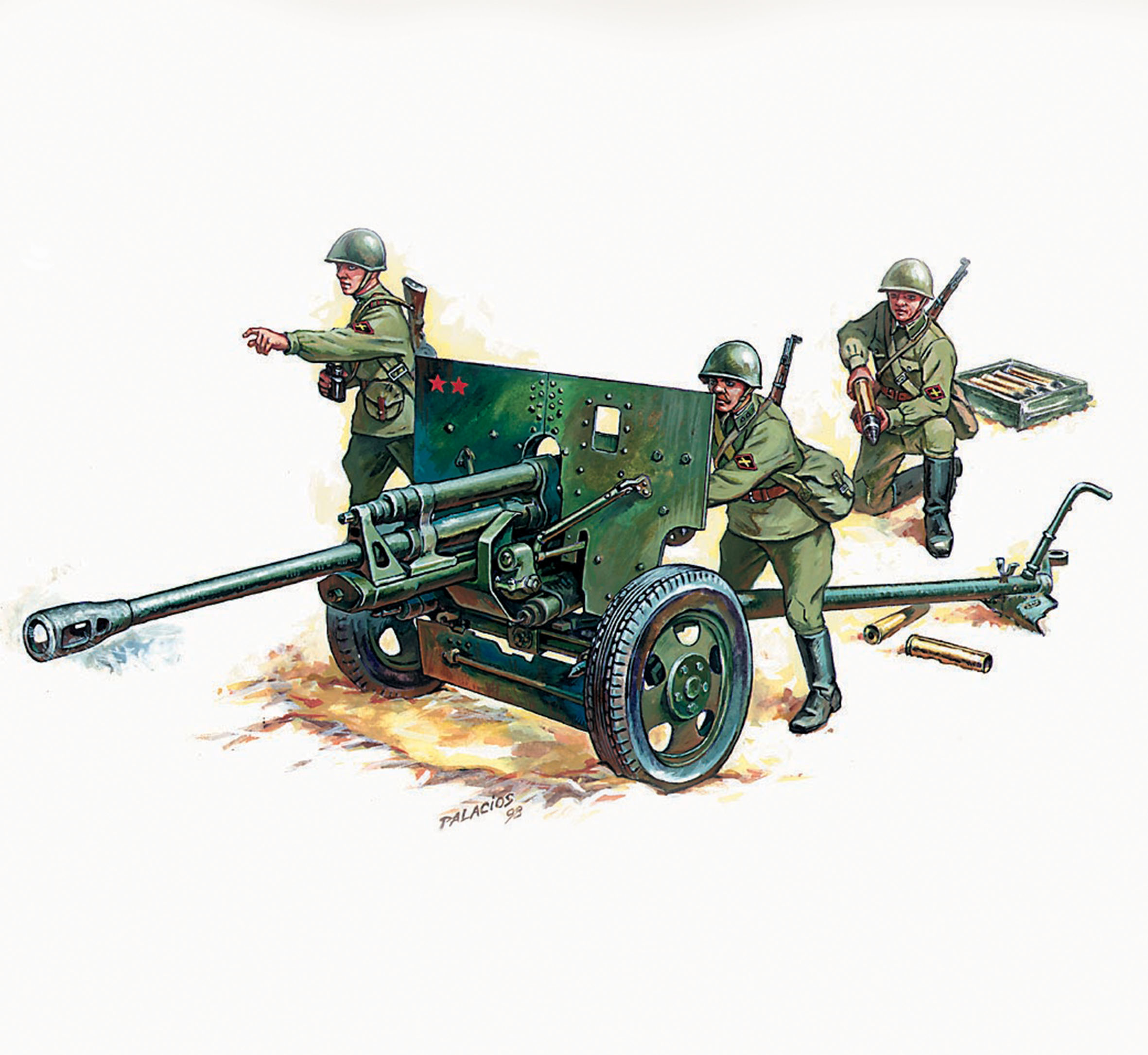 Wargames (WWII) military 6253 - Soviet 76mm anti-tank gun ZIS-3 (1:72)