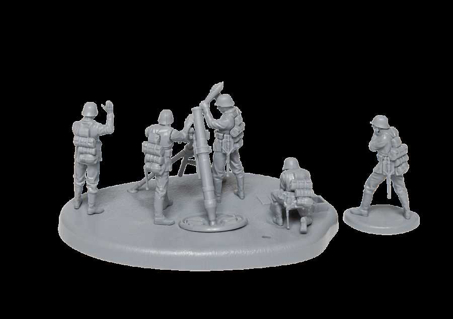 Wargames (WWII) military 6268 - German 120mm Mortar w/Crew (Snap Fit) (1:72)