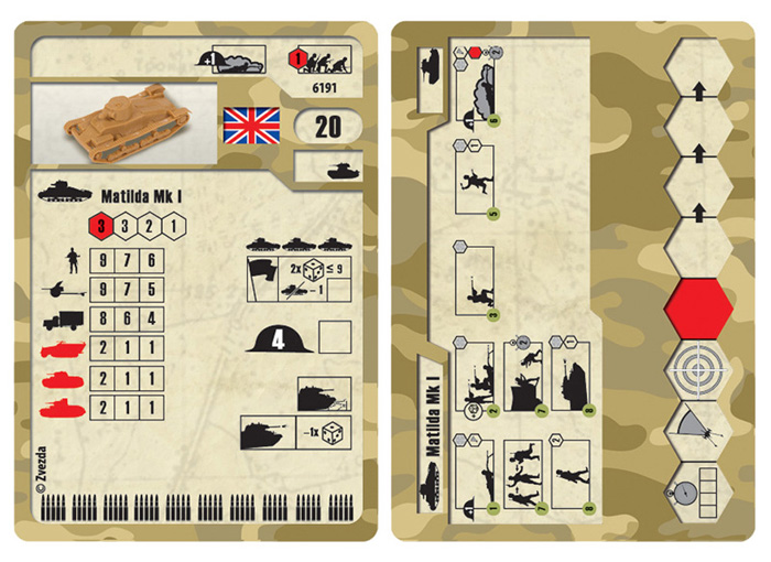 Wargames (WWII) tank 6191 - British Light Tank "Matilda Mk I" (1:100)